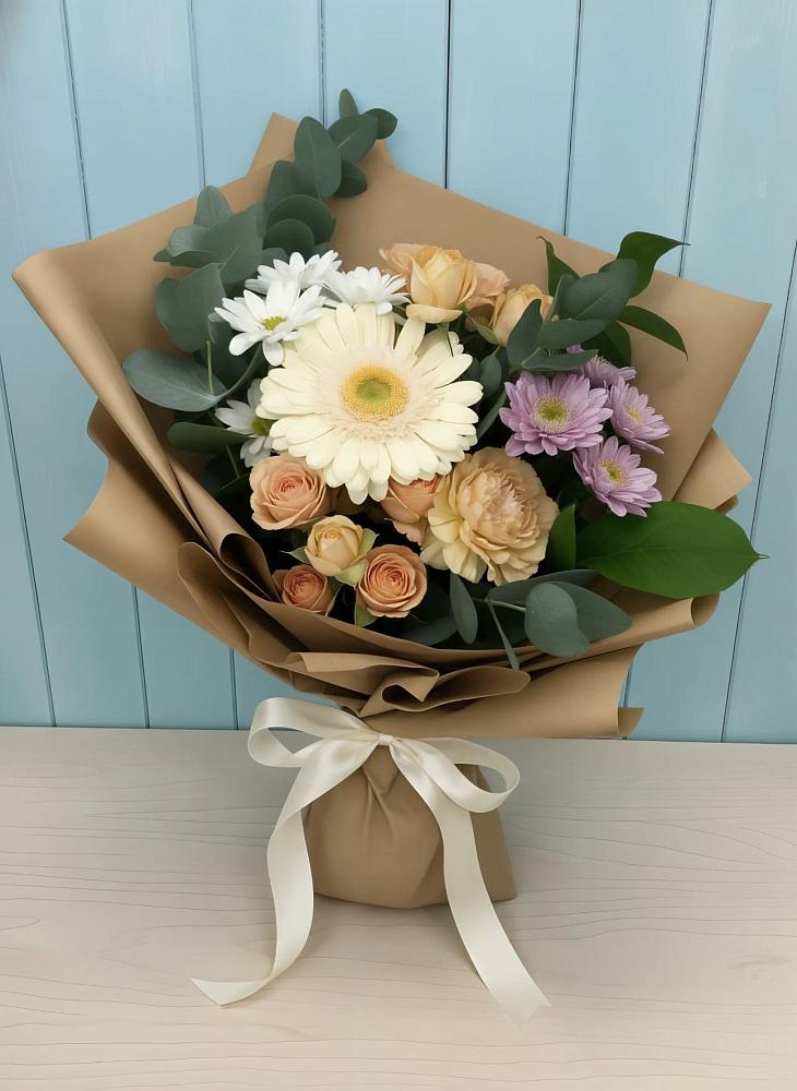Букет цветов из: Герберы и Хризантемы в Егерухай