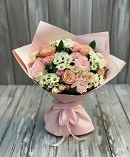 Букет цветов из:  Гвоздики, Розы и Хризантемы в Егерухай