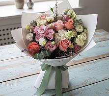 Букет цветов из:  Розы, Лизиантусы и Гвоздики #REPLACE_PRED# Егерухай