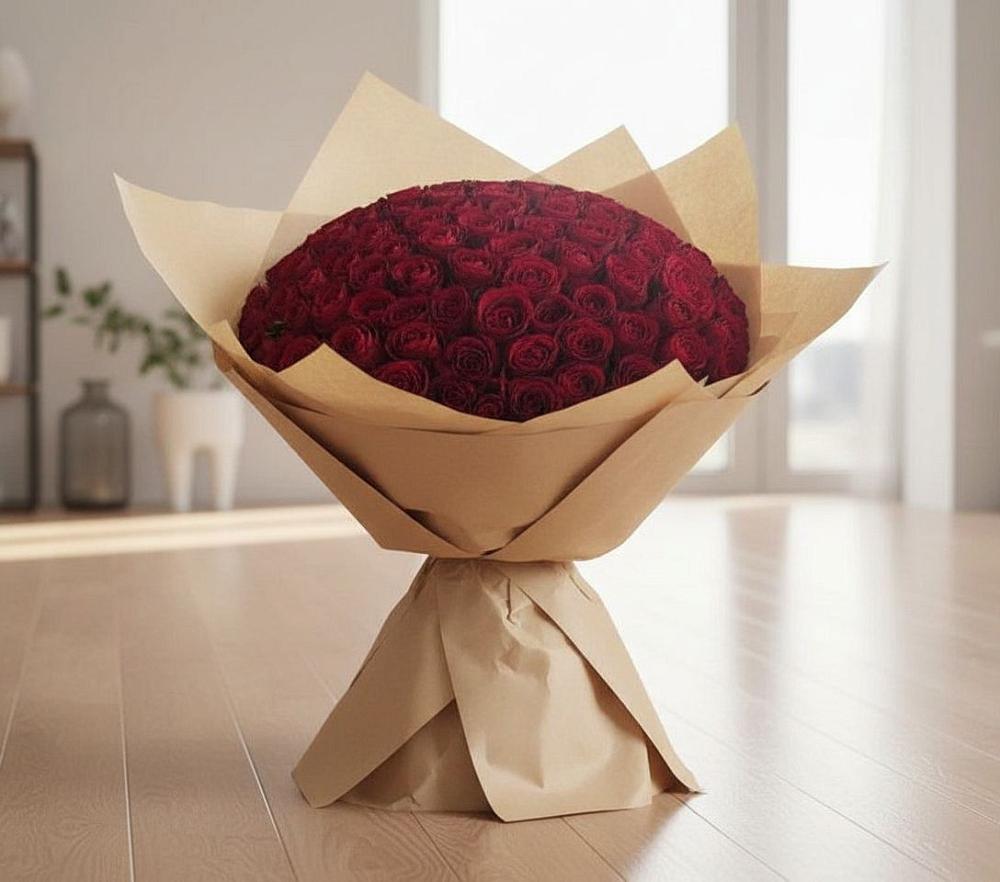 Букет 101 Красная роза в Егерухай
