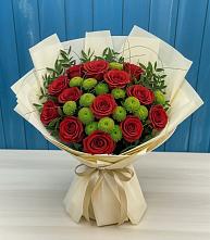 Букет цветов из:  Розы и Хризантемы в Егерухай