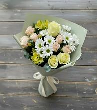 Букет цветов из:  Альстромерии, Розы и Хризантемы в Егерухай