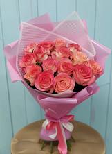 Букет 15 Розовых роз Равель в Егерухай